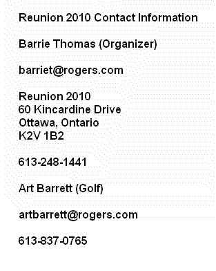 Reunion Info